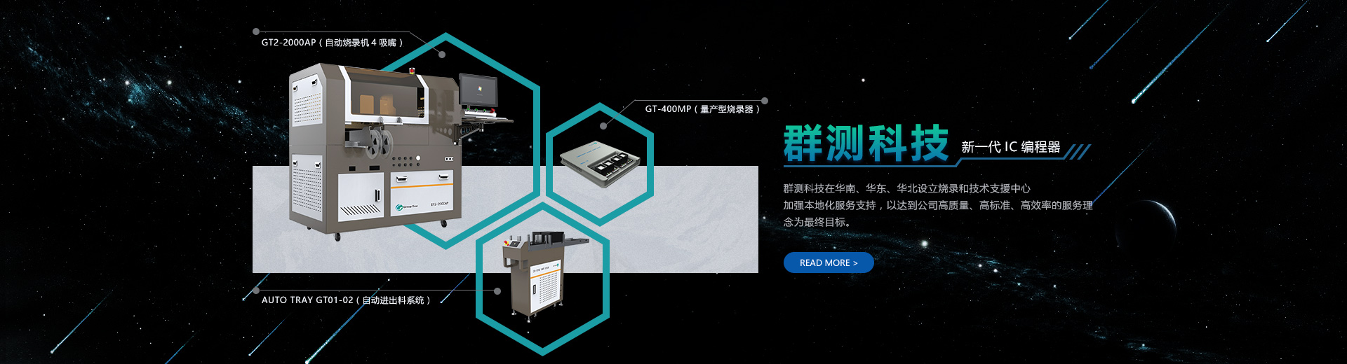 群測(cè)科技在華南、華東、華北設(shè)立燒錄及技術(shù)支援中心，加強(qiáng)本地化服務(wù)支持，以達(dá)到公司高質(zhì)量、高標(biāo)準(zhǔn)、高效率的服務(wù)理念為最終目標(biāo)